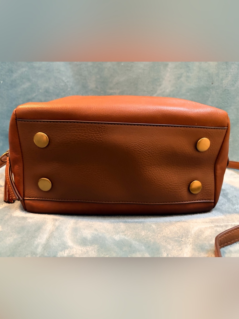 Fossil Sydney Leather Satchel Crossbody Bag – Medium Brown - Picture 6 of 6